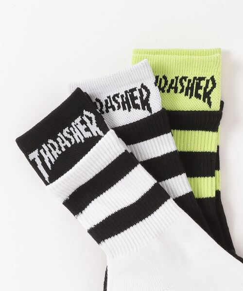 THRASHER（スラッシャー）の「THRASHER スラッシャー 3足セット クォーター ソックス（ソックス/靴下・メンズ・ブラック系その他2/ブラック系その他・FREE）」の3枚目の写真