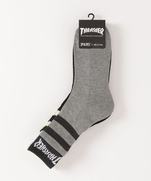THRASHER（スラッシャー）の「THRASHER スラッシャー 3足セット クォーター ソックス（ソックス/靴下・メンズ・ブラック系その他2/ブラック系その他・FREE）」の5枚目の写真