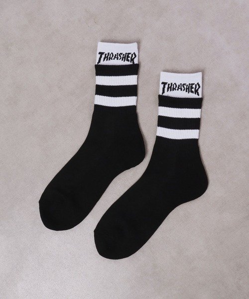 THRASHER（スラッシャー）の「THRASHER スラッシャー 3足セット クォーター ソックス（ソックス/靴下・メンズ・ブラック系その他2/ブラック系その他・FREE）」の8枚目の写真