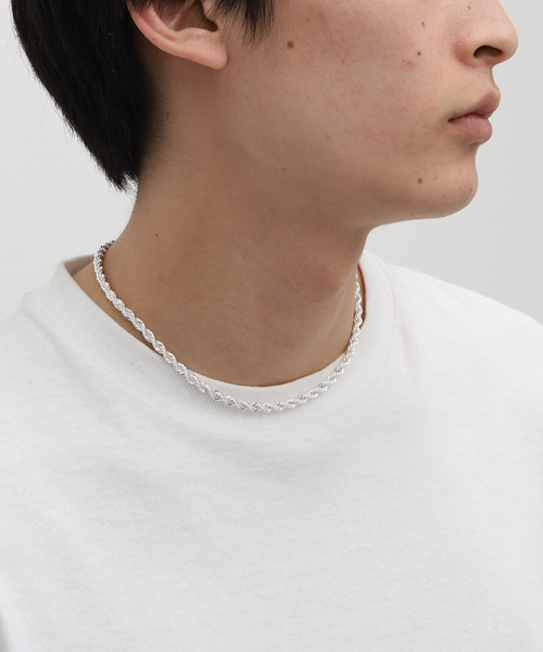 on the sunny side of the street（オンザサニーサイドオブザストリート）の「【On The Sunny Side Of The Street】Twist RopeChain Choker 43cm（チョーカー・メンズ・シルバー・FREE）」の7枚目の写真