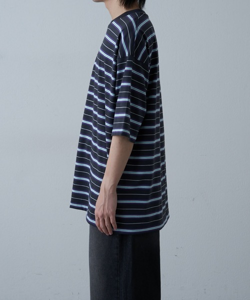 COLONY 2139（コロニートゥーワンスリーナイン）の「マルチボーダー半袖T（Tシャツ/カットソー・メンズ・イエロー/ホワイト/グレー・MEDIUM/LARGE/X-LARGE）」の21枚目の写真