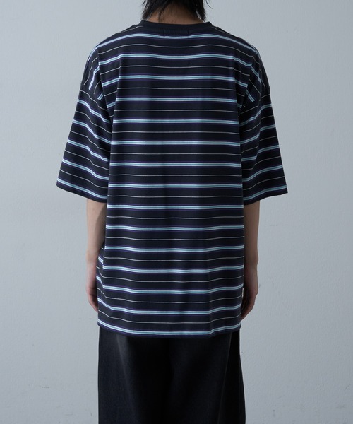 COLONY 2139（コロニートゥーワンスリーナイン）の「マルチボーダー半袖T（Tシャツ/カットソー・メンズ・イエロー/ホワイト/グレー・MEDIUM/LARGE/X-LARGE）」の16枚目の写真