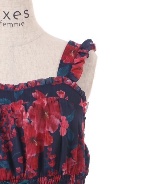 axes femme（アクシーズファム）の「ハイビスカス柄ワンピース（ワンピース・レディース・イエロー/ネイビー/キナリ・FREE）」の22枚目の写真