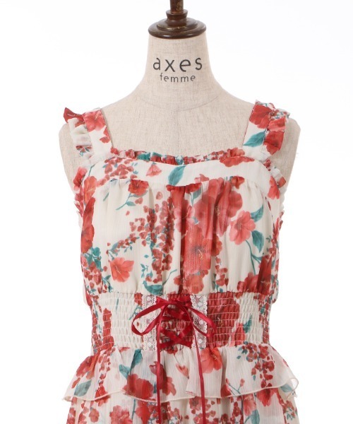 axes femme（アクシーズファム）の「ハイビスカス柄ワンピース（ワンピース・レディース・イエロー/ネイビー/キナリ・FREE）」の18枚目の写真