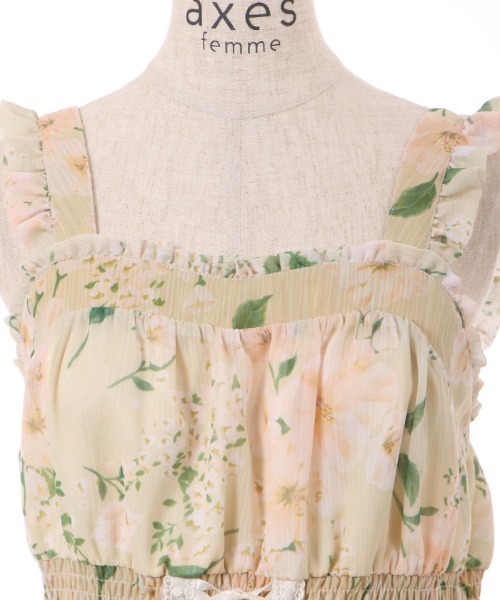 axes femme（アクシーズファム）の「ハイビスカス柄ワンピース（ワンピース・レディース・イエロー/ネイビー/キナリ・FREE）」の7枚目の写真