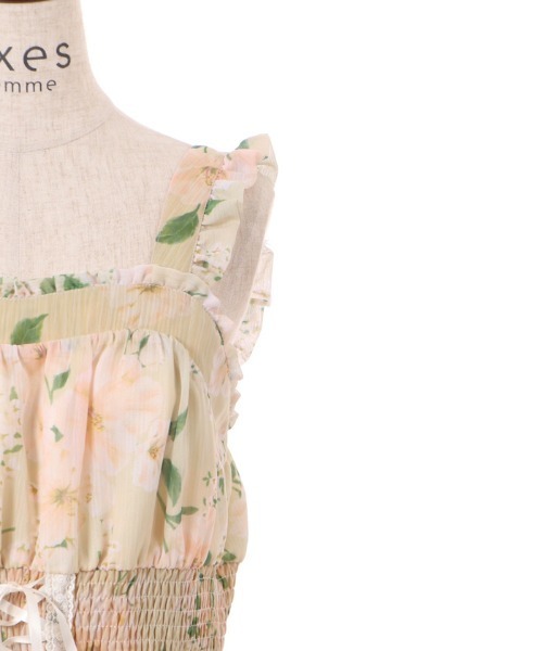 axes femme（アクシーズファム）の「ハイビスカス柄ワンピース（ワンピース・レディース・イエロー/ネイビー/キナリ・FREE）」の5枚目の写真