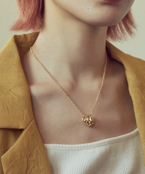 GOLDY（ゴールディ）の「カルテット リング ネックレス（ネックレス・レディース・その他1/ゴールド/シルバー・FREE）」の3枚目の写真