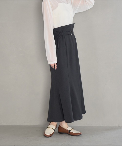 VIS（ビス）の「【防シワ】パウダリーツイルマーメイドスカート（スカート・レディース・ブラック/チャコールグレー/ピンク・S/M）」の12枚目の写真