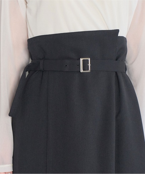 VIS（ビス）の「【防シワ】パウダリーツイルマーメイドスカート（スカート・レディース・ブラック/チャコールグレー/ピンク・S/M）」の7枚目の写真