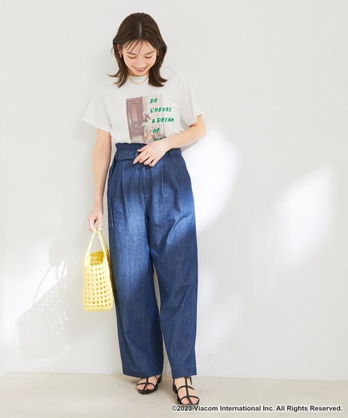 VIS（ビス）の「『エミリー、パリへ行く』コラボレーションフォトTシャツ【洗える】（Tシャツ/カットソー・レディース・ホワイト系その他2/ブラウン系その他2/ホワイト系その他・FREE）」の8枚目の写真