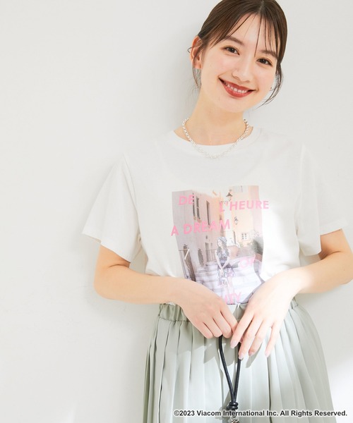 VIS（ビス）の「『エミリー、パリへ行く』コラボレーションフォトTシャツ【洗える】（Tシャツ/カットソー・レディース・ホワイト系その他2/ブラウン系その他2/ホワイト系その他・FREE）」の14枚目の写真