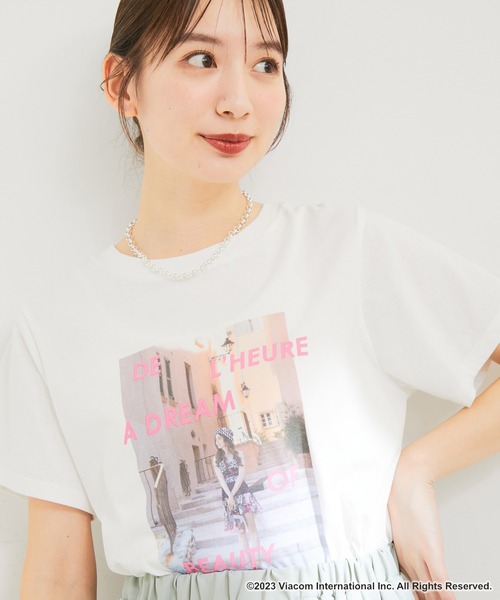 VIS（ビス）の「『エミリー、パリへ行く』コラボレーションフォトTシャツ【洗える】（Tシャツ/カットソー・レディース・ホワイト系その他2/ブラウン系その他2/ホワイト系その他・FREE）」の15枚目の写真