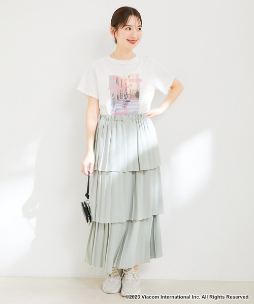 VIS（ビス）の「『エミリー、パリへ行く』コラボレーションフォトTシャツ【洗える】（Tシャツ/カットソー・レディース・ホワイト系その他2/ブラウン系その他2/ホワイト系その他・FREE）」の17枚目の写真