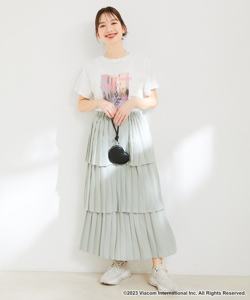 VIS（ビス）の「『エミリー、パリへ行く』コラボレーションフォトTシャツ【洗える】（Tシャツ/カットソー・レディース・ホワイト系その他2/ブラウン系その他2/ホワイト系その他・FREE）」の18枚目の写真