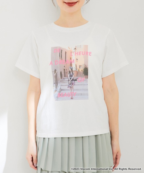 VIS（ビス）の「『エミリー、パリへ行く』コラボレーションフォトTシャツ【洗える】（Tシャツ/カットソー・レディース・ホワイト系その他2/ブラウン系その他2/ホワイト系その他・FREE）」の19枚目の写真