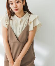 SENSE OF PLACE by URBAN RESEARCH | ドビーストライプフリルフレンチブブラウス(Tシャツ/カットソー)