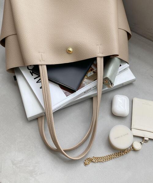 OPAQUE.CLIP(オペークドットクリップ)の「◆【軽量/A4サイズ対応】合皮A4サイズトートバッグ(トートバッグ・レディース・ブラック/グレー/ベージュ・00)」の12枚目の写真