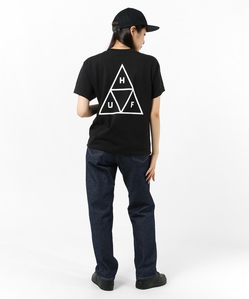 【国内正規品】ハフ HUF 総柄 ブラック ブルー 半袖シャツ #731 HUF ハフ 半袖 Tシャツ モノグラム 総柄 NIGHT MARKET 黒