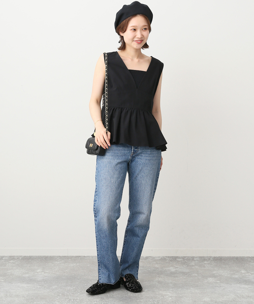 SLOBE IENA（スローブイエナ）の「【La Maison de Lyllis / ラ メゾン ド リリス】  STONCHベレー（ハンチング/ベレー帽・レディース・ホワイト/ブラック・FREE）」の3枚目の写真