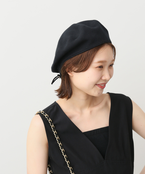 SLOBE IENA（スローブイエナ）の「【La Maison de Lyllis / ラ メゾン ド リリス】  STONCHベレー（ハンチング/ベレー帽・レディース・ホワイト/ブラック・FREE）」の5枚目の写真