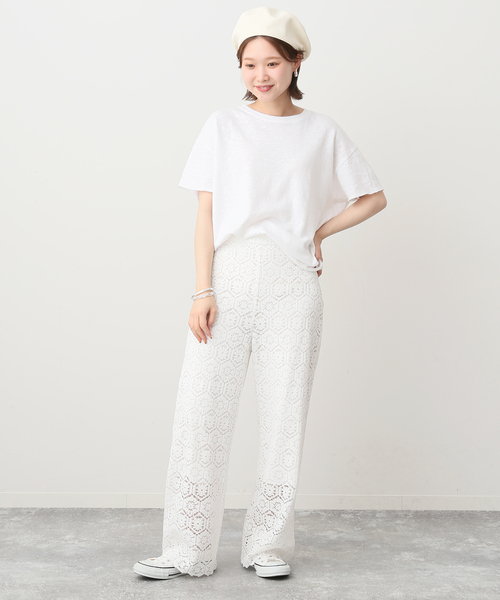 SLOBE IENA（スローブイエナ）の「【La Maison de Lyllis / ラ メゾン ド リリス】  STONCHベレー（ハンチング/ベレー帽・レディース・ホワイト/ブラック・FREE）」の7枚目の写真