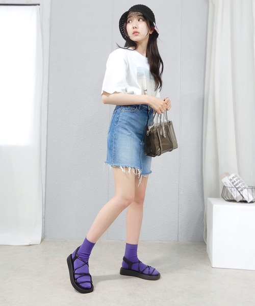 minia(ミニア)の「厚底コードサンダル(サンダル・レディース・ピンク/ブラック/アイボリー・S/M/L)」の5枚目の写真