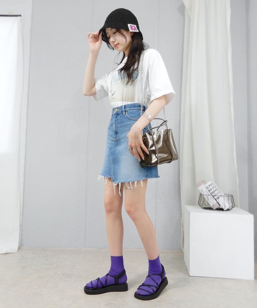 minia(ミニア)の「厚底コードサンダル(サンダル・レディース・ピンク/ブラック/アイボリー・S/M/L)」の6枚目の写真