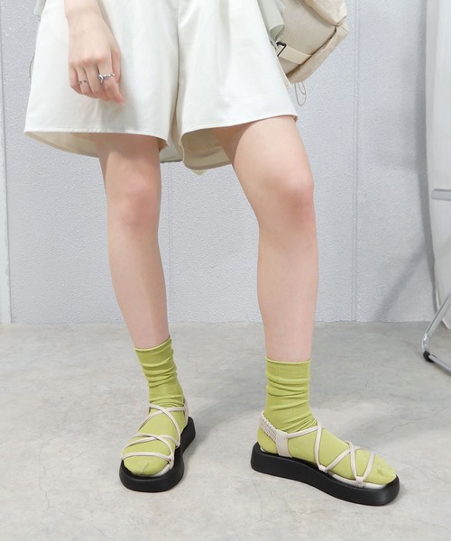 minia(ミニア)の「厚底コードサンダル(サンダル・レディース・ピンク/ブラック/アイボリー・S/M/L)」の20枚目の写真