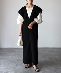 Riberry | タックジャンパースカート(ジャンパースカート)