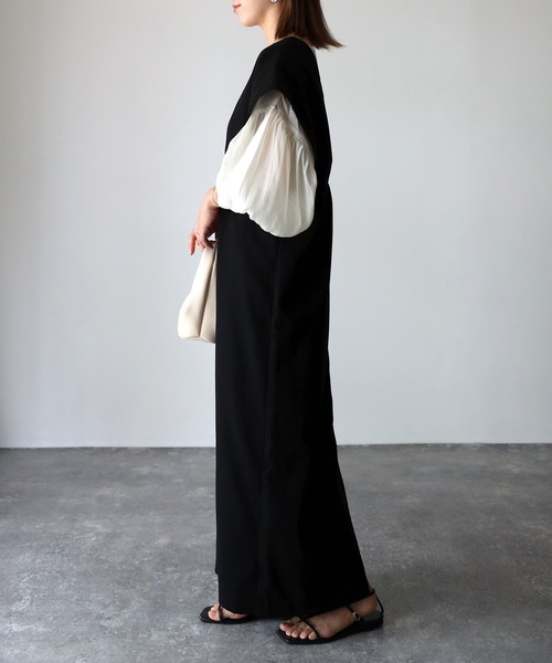 Riberry（リベリー）の「タックジャンパースカート（ジャンパースカート・レディース・ブラック・FREE）」の11枚目の写真