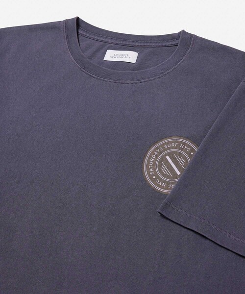 Saturdays NYC（サタデーズ ニューヨークシティ ）の「Pigment Circle Tee（Tシャツ/カットソー・メンズ・ホワイト/パープル/ブラック・M/S/XL/L）」の5枚目の写真