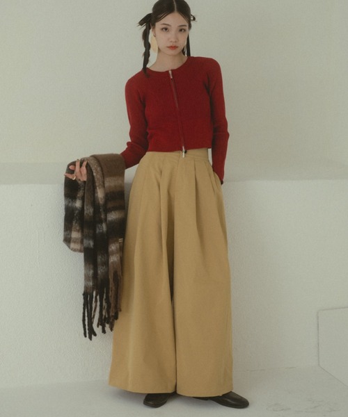 VANNIE U（ヴァニーユー）の「ダブルタックボリュームパンツ（その他パンツ・レディース・ブラック/ベージュ・S/M/L）」の22枚目の写真