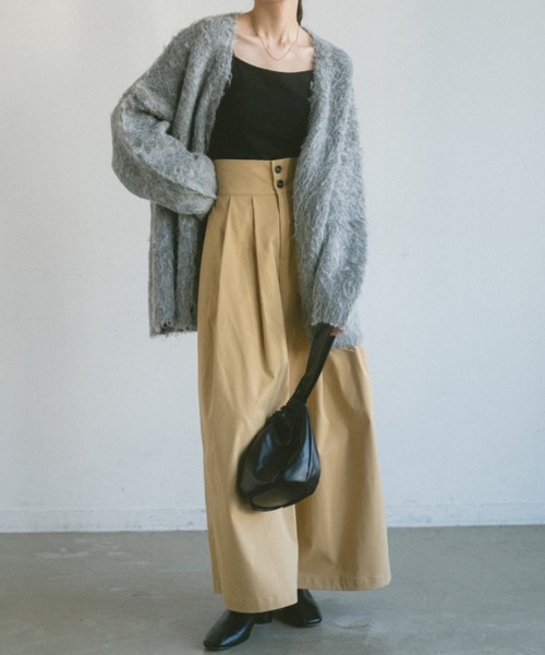 VANNIE U（ヴァニーユー）の「ダブルタックボリュームパンツ（その他パンツ・レディース・ブラック/ベージュ・S/M/L）」の9枚目の写真