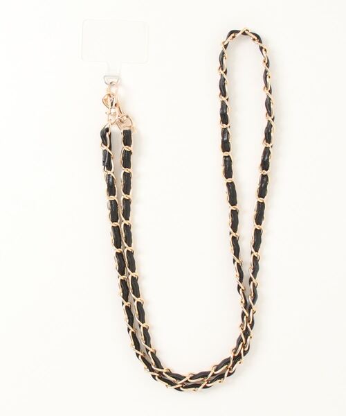 DISCOAT（ディスコート）の「スマホチェーンショルダーストラップ（スマホグッズ・レディース・ホワイト/ゴールド/シルバー/グレー/ホワイト系その他3/ホワイト系その他/ブラック系その他/ブラック/アイボリー/ホワイト系その他2・FREE）」の6枚目の写真