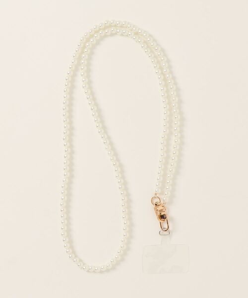 DISCOAT（ディスコート）の「スマホチェーンショルダーストラップ（スマホグッズ・レディース・ホワイト/ゴールド/シルバー/グレー/ホワイト系その他3/ホワイト系その他/ブラック系その他/ブラック/アイボリー/ホワイト系その他2・FREE）」の11枚目の写真