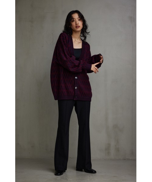 AZUL by moussy(アズールバイマウジー)の「レトロ総柄ジャガードカーディガン(カーディガン/ボレロ・メンズ・イエロー系その他/ブラック系その他/レッド系その他・MEDIUM/LARGE)」の18枚目の写真