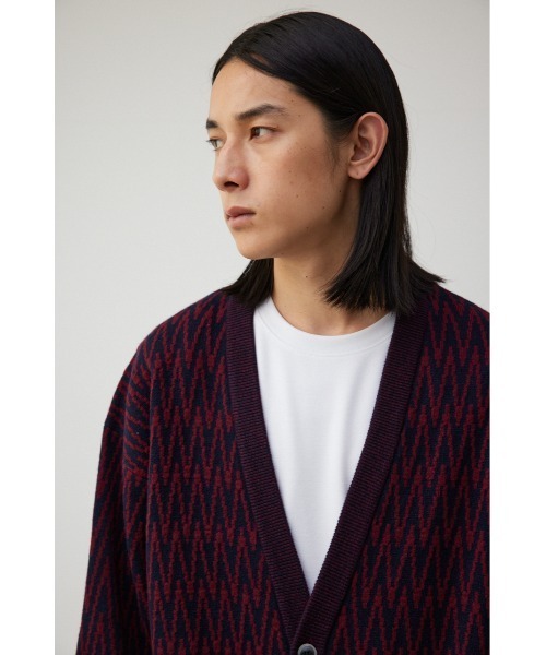 AZUL by moussy(アズールバイマウジー)の「レトロ総柄ジャガードカーディガン(カーディガン/ボレロ・メンズ・イエロー系その他/ブラック系その他/レッド系その他・MEDIUM/LARGE)」の20枚目の写真