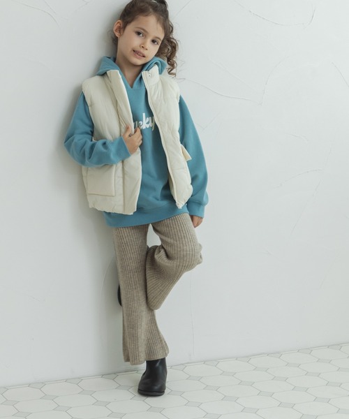 pairmanon（ペアマノン）の「ポケット付き 中綿ダウンベスト（ダウンベスト・キッズ・オリーブ/アイボリー/ブラック・120/130/150/110/100/140/90）」の4枚目の写真