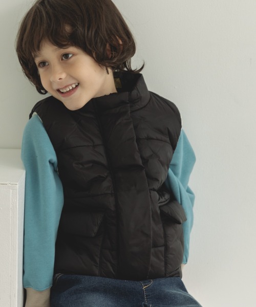 pairmanon（ペアマノン）の「ポケット付き 中綿ダウンベスト（ダウンベスト・キッズ・オリーブ/アイボリー/ブラック・120/130/150/110/100/140/90）」の7枚目の写真