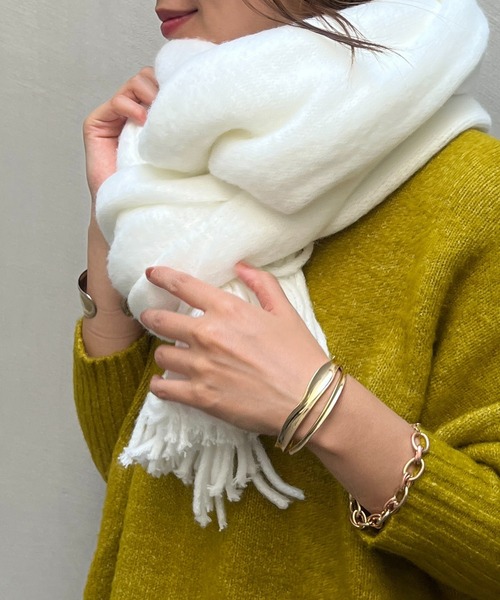 un dix cors(アンディコール)の「パステルストール(ストール/ショール・レディース・ピンク/ホワイト/チャコールグレー/イエロー・FREE)」の7枚目の写真