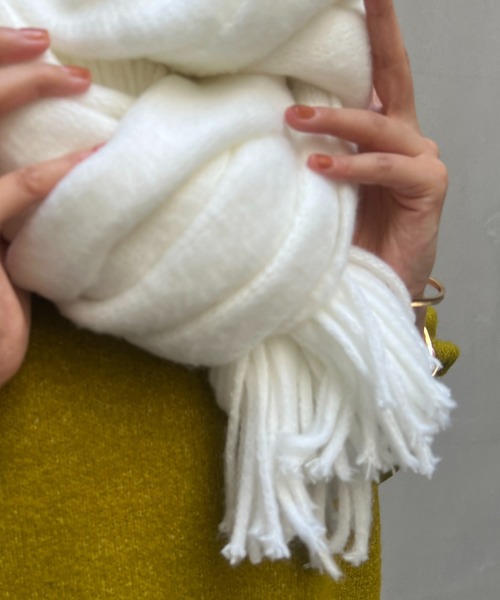 un dix cors(アンディコール)の「パステルストール(ストール/ショール・レディース・ピンク/ホワイト/チャコールグレー/イエロー・FREE)」の8枚目の写真