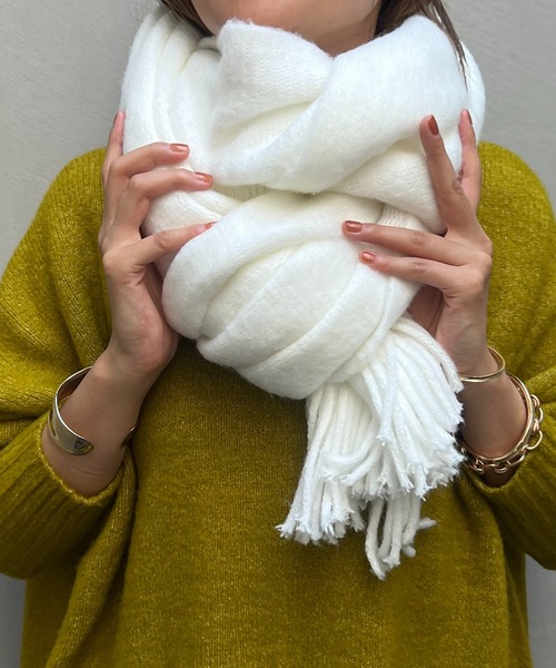 un dix cors(アンディコール)の「パステルストール(ストール/ショール・レディース・ピンク/ホワイト/チャコールグレー/イエロー・FREE)」の6枚目の写真