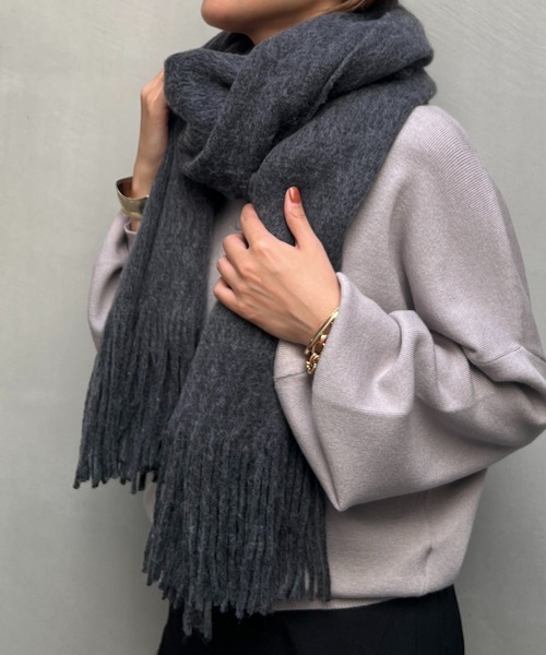 un dix cors(アンディコール)の「パステルストール(ストール/ショール・レディース・ピンク/ホワイト/チャコールグレー/イエロー・FREE)」の11枚目の写真