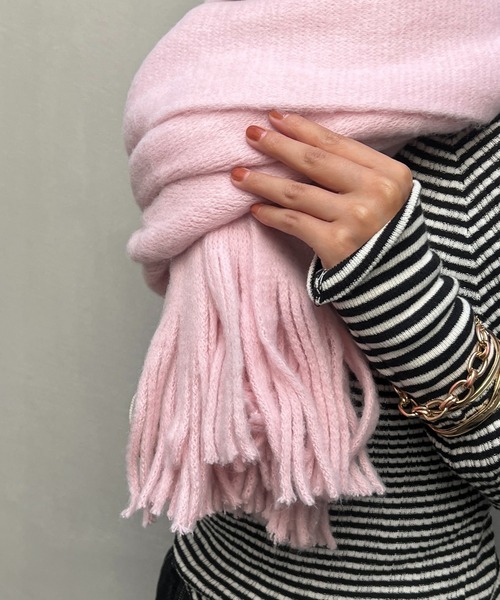 un dix cors(アンディコール)の「パステルストール(ストール/ショール・レディース・ピンク/ホワイト/チャコールグレー/イエロー・FREE)」の17枚目の写真