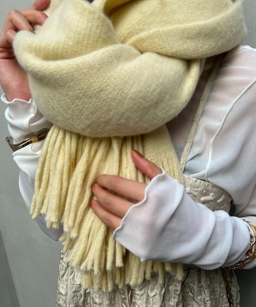 un dix cors(アンディコール)の「パステルストール(ストール/ショール・レディース・ピンク/ホワイト/チャコールグレー/イエロー・FREE)」の22枚目の写真