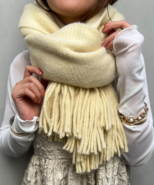 un dix cors(アンディコール)の「パステルストール(ストール/ショール・レディース・ピンク/ホワイト/チャコールグレー/イエロー・FREE)」の21枚目の写真