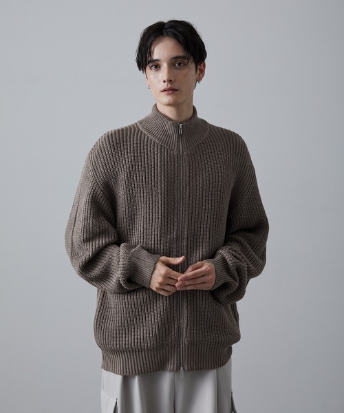 CLELノルディックデザインジャガードドライバーズニット　ブラック系 CLEL】Nordic Design Jacquard Drivers Knit / ノルディック
