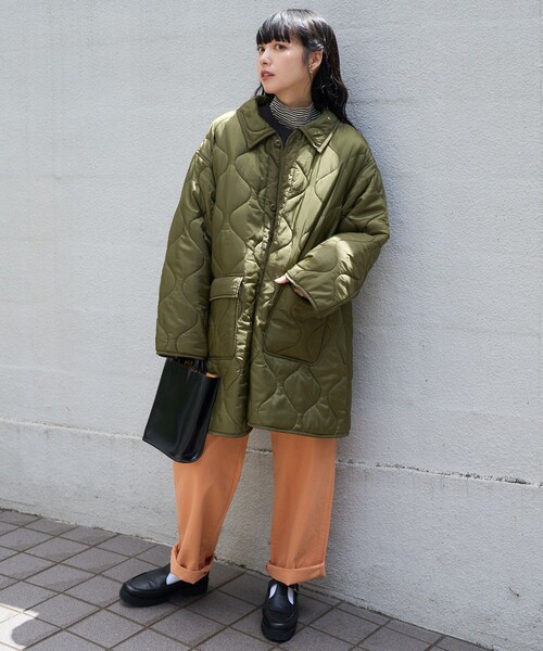 FREAK'S STORE(フリークスストア)の「襟付き キルトライナー ジャケット(その他アウター・レディース・オリーブ/オフホワイト/ブラック・フリ-)」の6枚目の写真