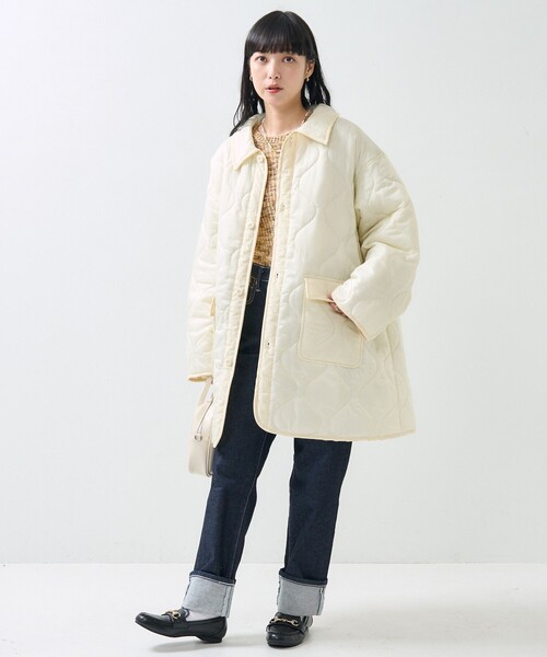 FREAK'S STORE(フリークスストア)の「襟付き キルトライナー ジャケット(その他アウター・レディース・オリーブ/オフホワイト/ブラック・フリ-)」の11枚目の写真