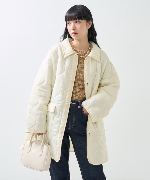 FREAK'S STORE(フリークスストア)の「襟付き キルトライナー ジャケット(その他アウター・レディース・オリーブ/オフホワイト/ブラック・フリ-)」の14枚目の写真